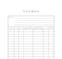 주요부품명부 주요부품명부